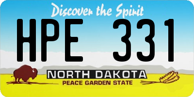 ND license plate HPE331