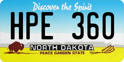ND license plate HPE360