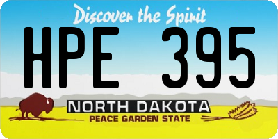 ND license plate HPE395