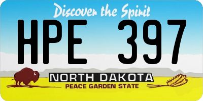 ND license plate HPE397