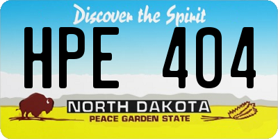 ND license plate HPE404