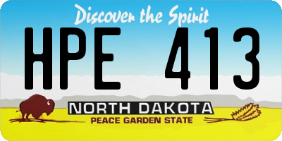ND license plate HPE413