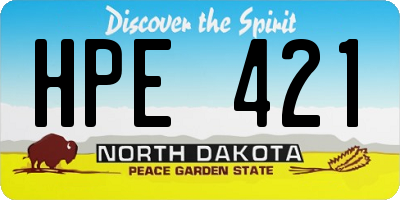ND license plate HPE421