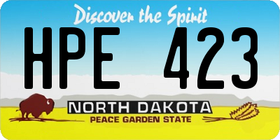 ND license plate HPE423