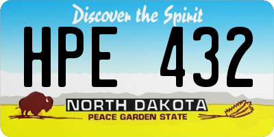 ND license plate HPE432
