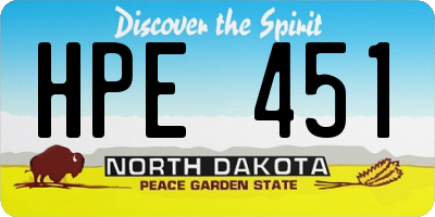 ND license plate HPE451
