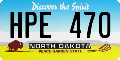 ND license plate HPE470