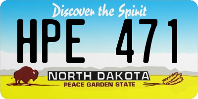 ND license plate HPE471