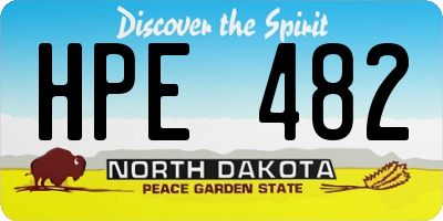 ND license plate HPE482