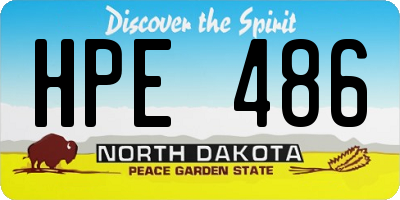 ND license plate HPE486