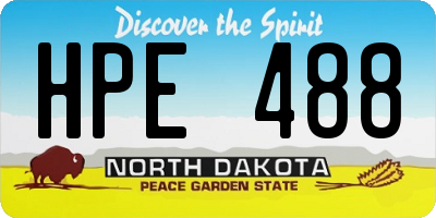 ND license plate HPE488