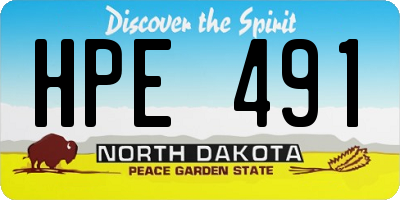 ND license plate HPE491