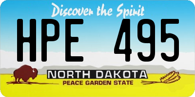 ND license plate HPE495