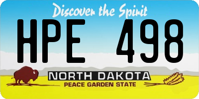 ND license plate HPE498