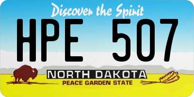 ND license plate HPE507