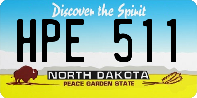 ND license plate HPE511