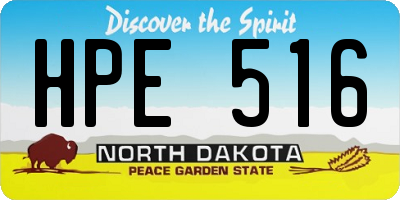 ND license plate HPE516