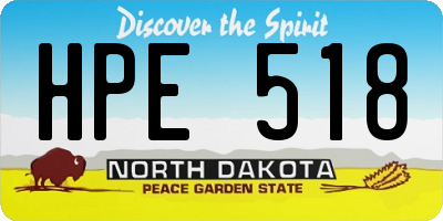 ND license plate HPE518