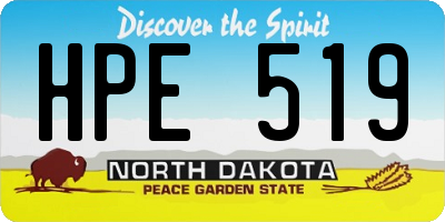 ND license plate HPE519