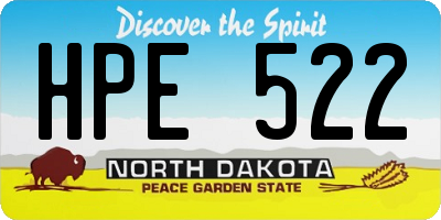 ND license plate HPE522