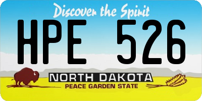 ND license plate HPE526