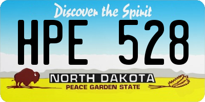 ND license plate HPE528