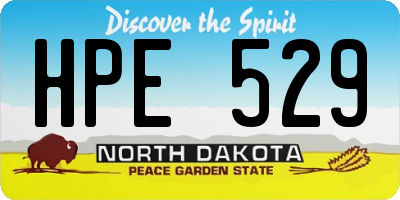 ND license plate HPE529
