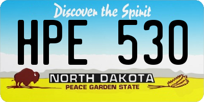 ND license plate HPE530