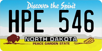 ND license plate HPE546