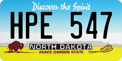 ND license plate HPE547