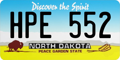 ND license plate HPE552