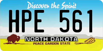 ND license plate HPE561