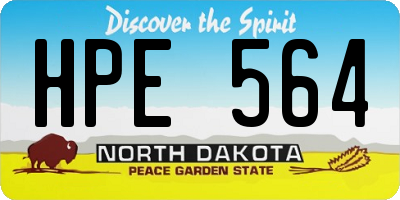 ND license plate HPE564