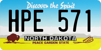 ND license plate HPE571