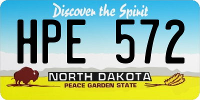 ND license plate HPE572