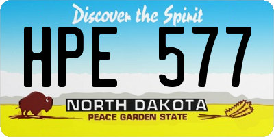 ND license plate HPE577