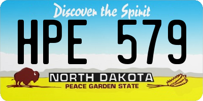 ND license plate HPE579