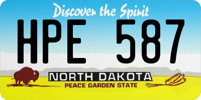 ND license plate HPE587