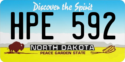 ND license plate HPE592