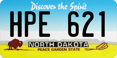 ND license plate HPE621