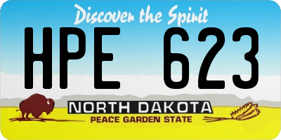 ND license plate HPE623