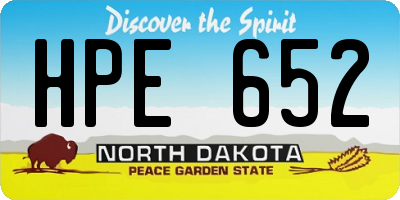 ND license plate HPE652