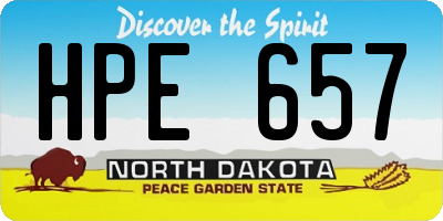 ND license plate HPE657