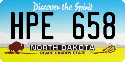 ND license plate HPE658