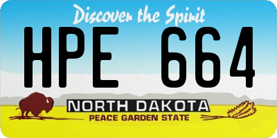 ND license plate HPE664