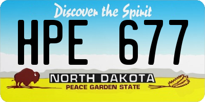 ND license plate HPE677