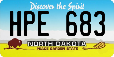 ND license plate HPE683