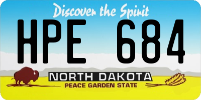ND license plate HPE684