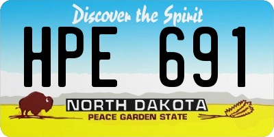 ND license plate HPE691
