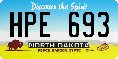ND license plate HPE693